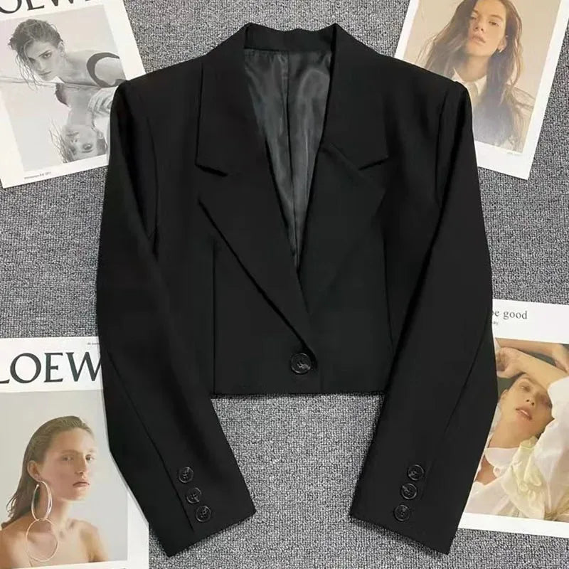 Fall Chic Notched Cropped Blazer Bleasures™