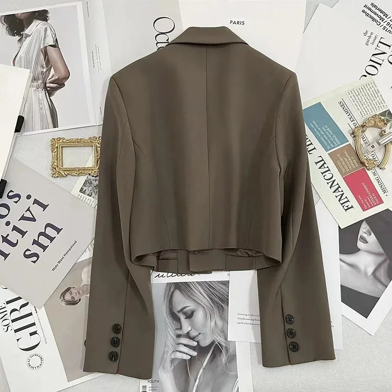Fall Chic Notched Cropped Blazer Bleasures™