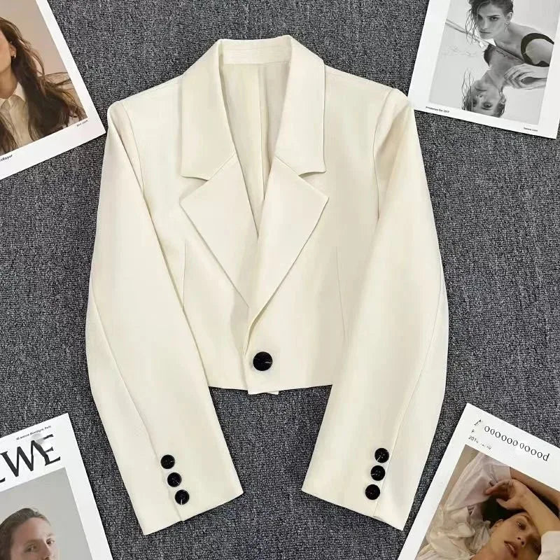 Fall Chic Notched Cropped Blazer Bleasures™