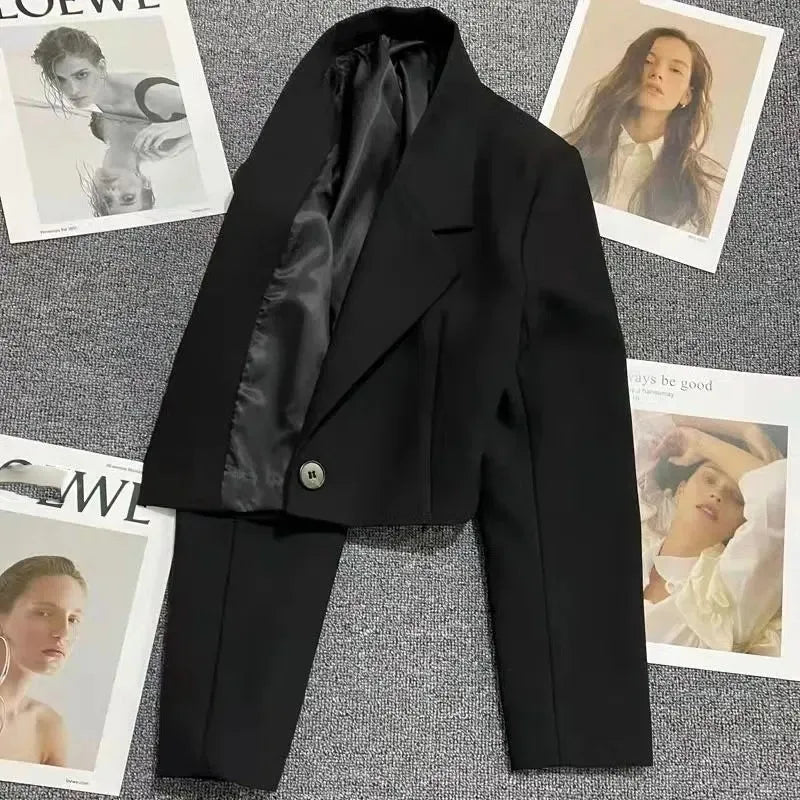 Fall Chic Notched Cropped Blazer Bleasures™