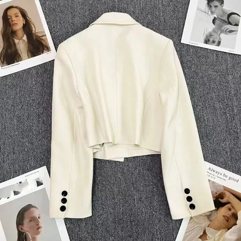 Fall Chic Notched Cropped Blazer Bleasures™