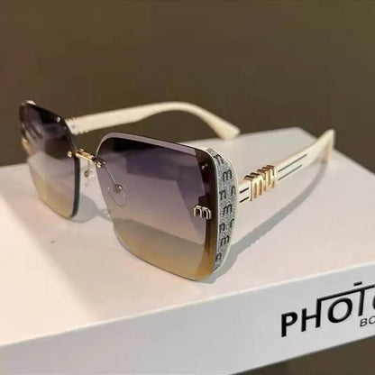 Luxury Designer Square Sunglasses Women High Quality Letters Sun Glasses Ladies Vintage Trendy Driving Eyewear Gafas De Sol