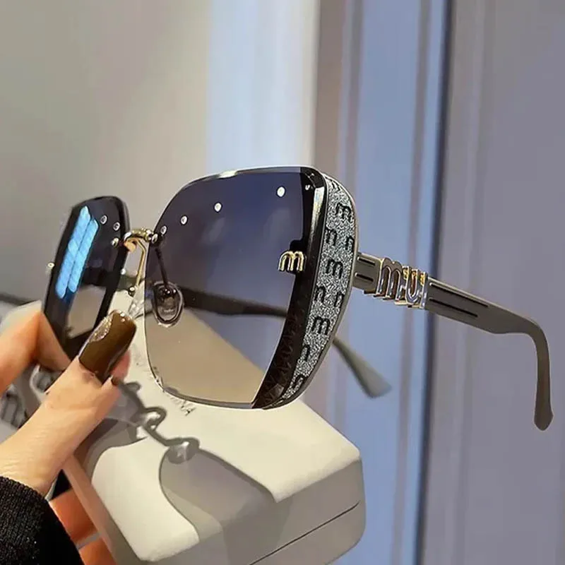Luxury Designer Square Sunglasses Women High Quality Letters Sun Glasses Ladies Vintage Trendy Driving Eyewear Gafas De Sol