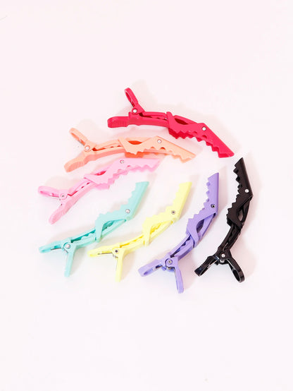 6Pcs Crocodile Hair Clip Design Claw Shaped Hair Clip Salon Hair Clip Hair Accessories Makeup Clip Special for Real Hair Wigs