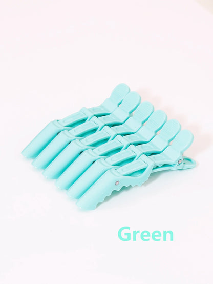 6Pcs Crocodile Hair Clip Design Claw Shaped Hair Clip Salon Hair Clip Hair Accessories Makeup Clip Special for Real Hair Wigs