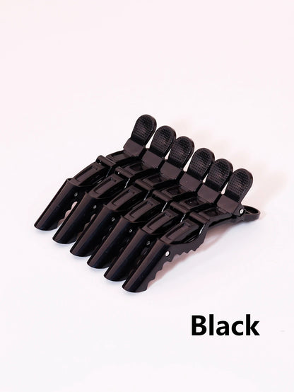 6Pcs Crocodile Hair Clip Design Claw Shaped Hair Clip Salon Hair Clip Hair Accessories Makeup Clip Special for Real Hair Wigs