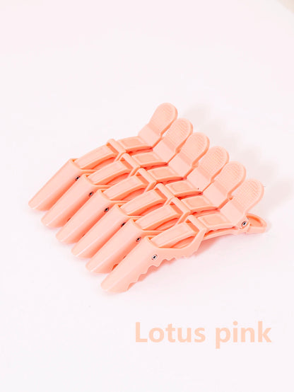 6Pcs Crocodile Hair Clip Design Claw Shaped Hair Clip Salon Hair Clip Hair Accessories Makeup Clip Special for Real Hair Wigs