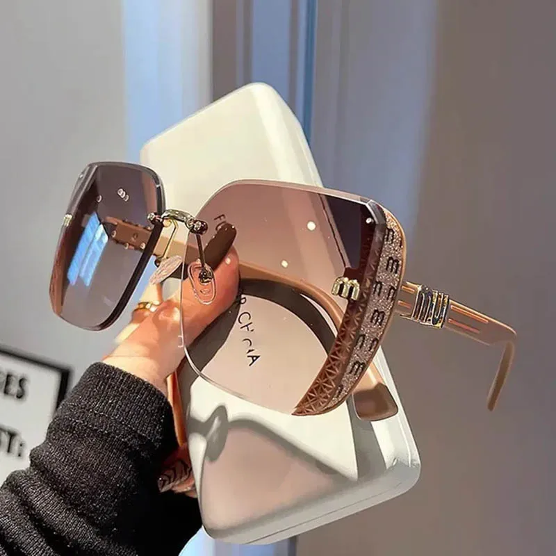 Luxury Designer Square Sunglasses Women High Quality Letters Sun Glasses Ladies Vintage Trendy Driving Eyewear Gafas De Sol