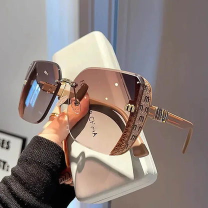 Luxury Designer Square Sunglasses Women High Quality Letters Sun Glasses Ladies Vintage Trendy Driving Eyewear Gafas De Sol