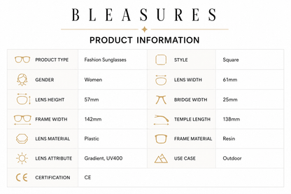 Luxury Square Sunglasses