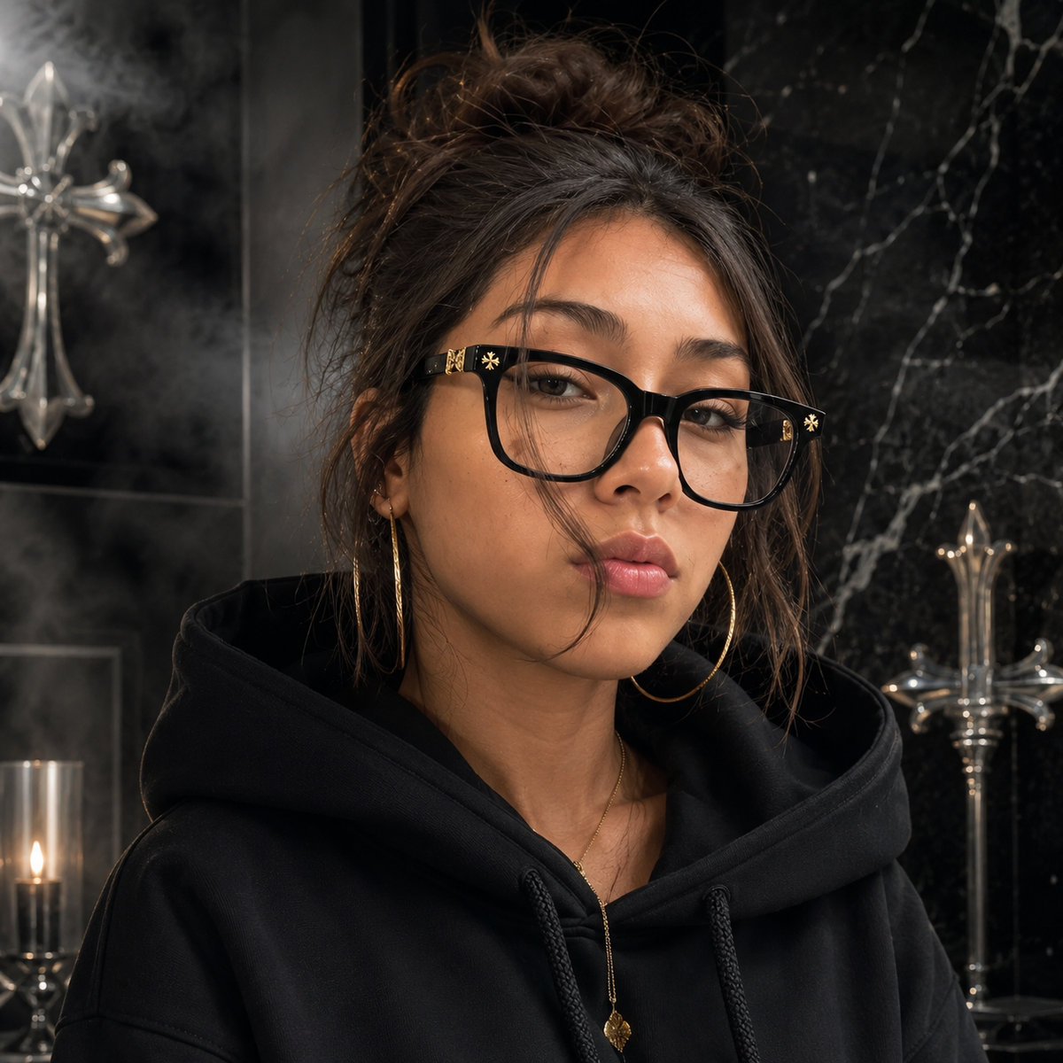 Chrome Hearts Style Glasses