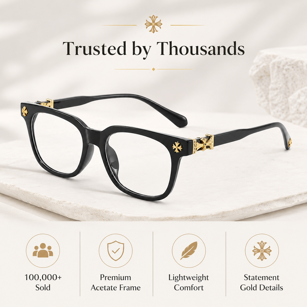 Chrome Hearts Style Glasses