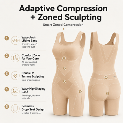 SculptCurve™ Open Back Butt Lifting Shapewear Bodysuit