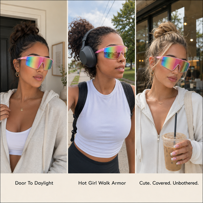 Shield Sport Sunglasses, Bold Coverage for Walks, Errands & Outdoor Days