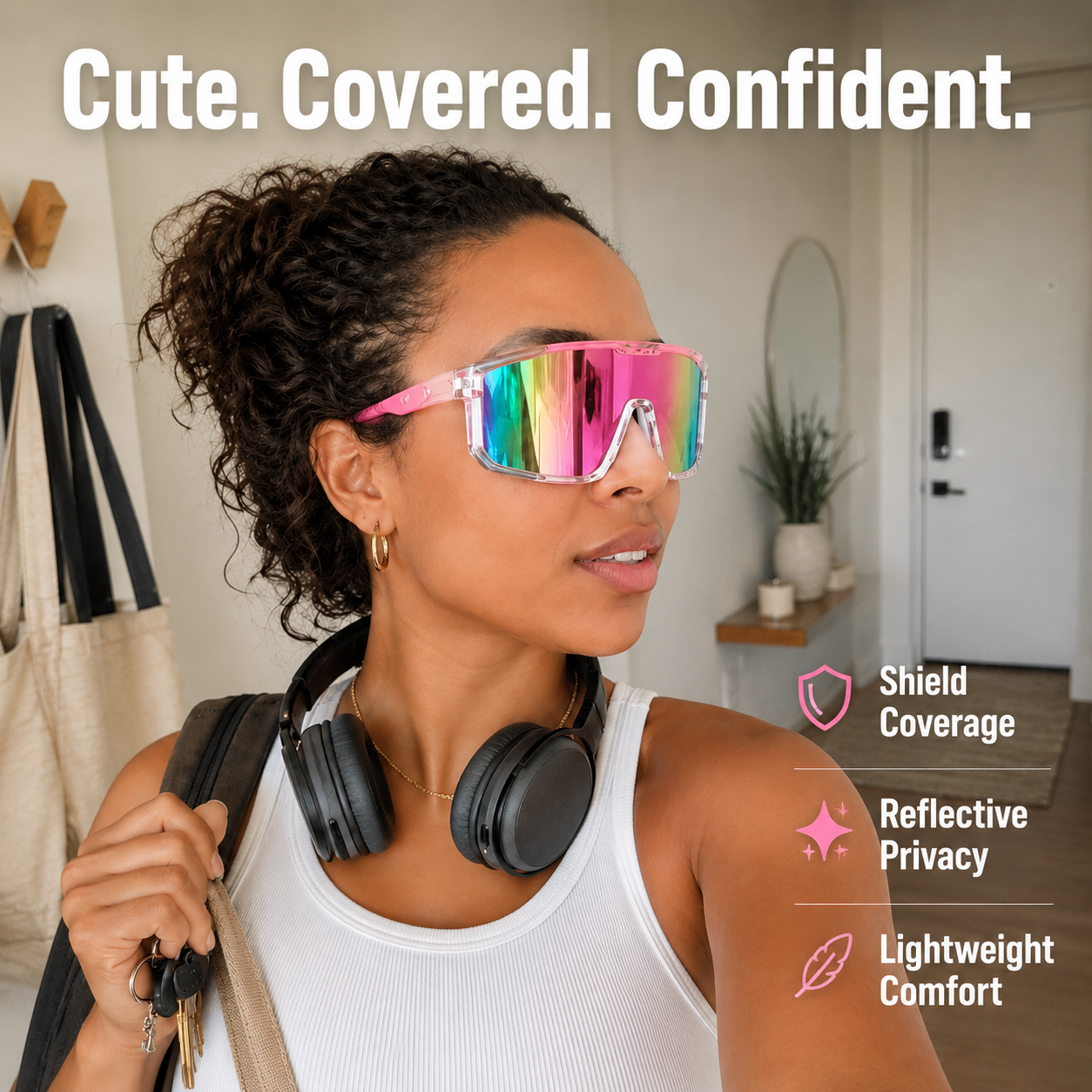 Shield Sport Sunglasses, Bold Coverage for Walks, Errands & Outdoor Days