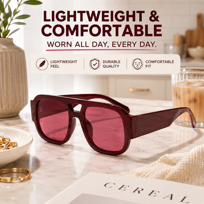 Double Bridges Square Sun Glasses