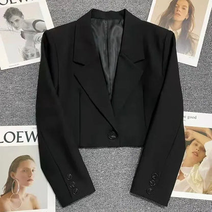 Fall Chic Notched Cropped Blazer Bleasures™