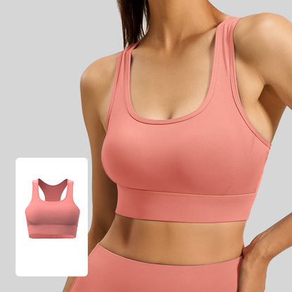 Original supplier sports bra photo, pink, Chinese label removed only
