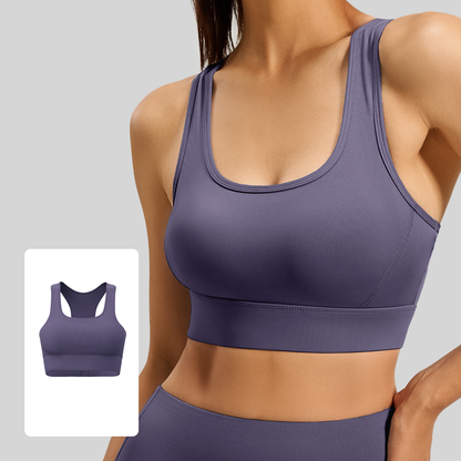 Original supplier sports bra photo, purple, Chinese label removed only