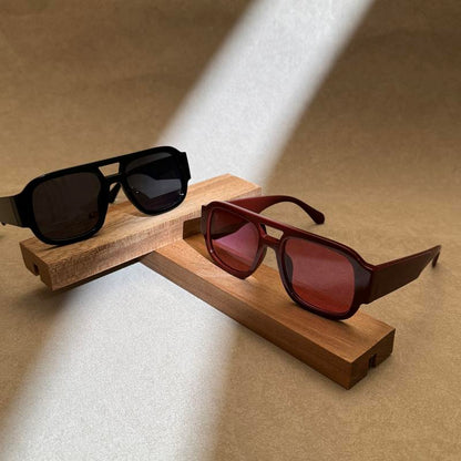 Double Bridges Square Sun Glasses